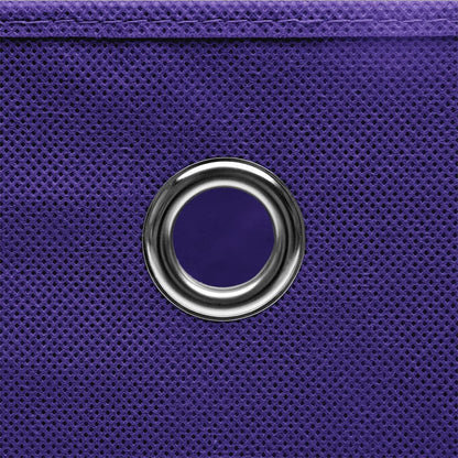 vidaXL Storage Boxes with Covers 4 pcs 28x28x28 cm Purple