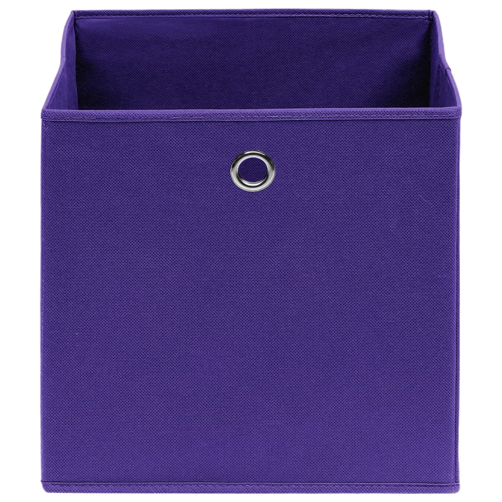 vidaXL Storage Boxes 10 pcs Non-woven Fabric 28x28x28 cm Purple