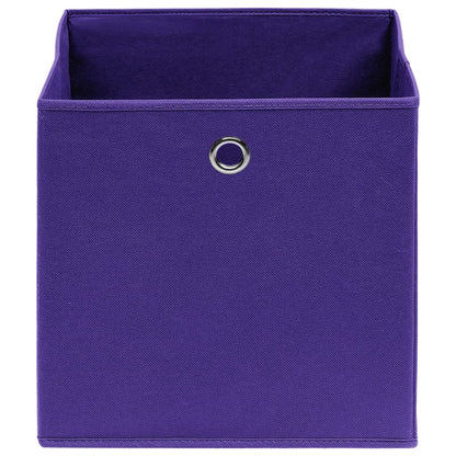 vidaXL Storage Boxes 10 pcs Non-woven Fabric 28x28x28 cm Purple