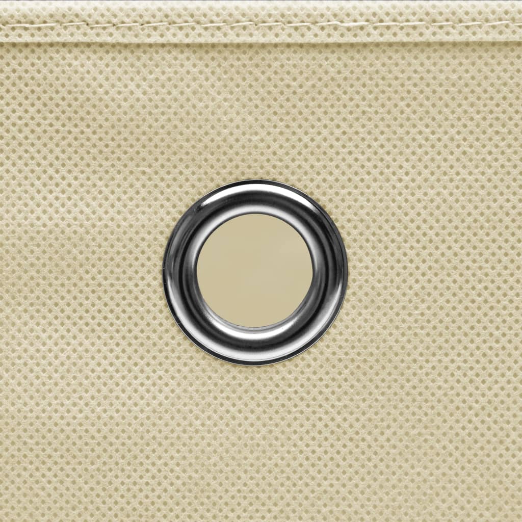 vidaXL Storage Boxes 10 pcs Non-woven Fabric 28x28x28 cm Cream
