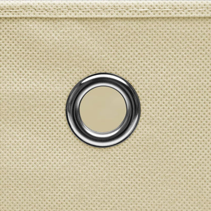vidaXL Storage Boxes 10 pcs Non-woven Fabric 28x28x28 cm Cream