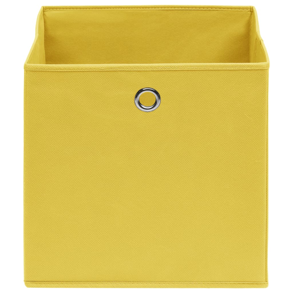 vidaXL Storage Boxes 4 pcs Non-woven Fabric 28x28x28 cm Yellow