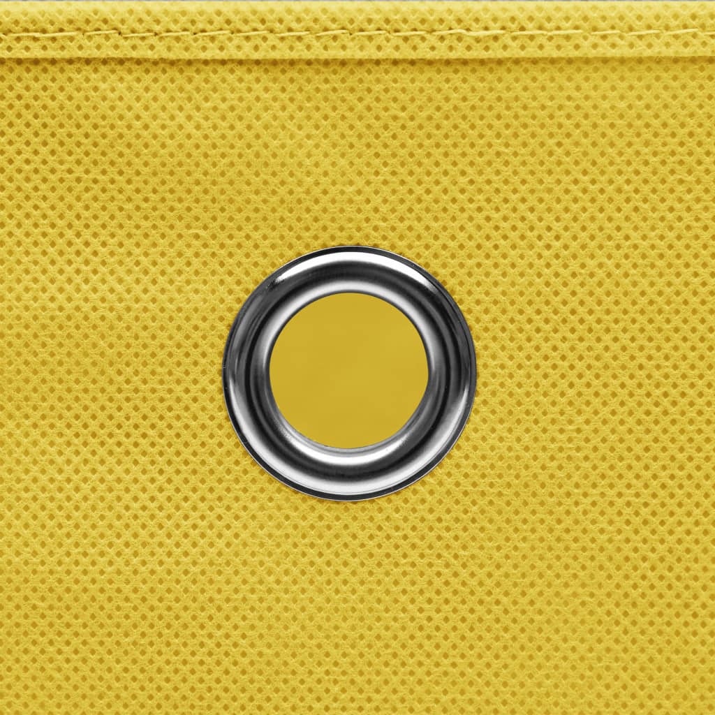 vidaXL Storage Boxes 10 pcs Non-woven Fabric 28x28x28 cm Yellow
