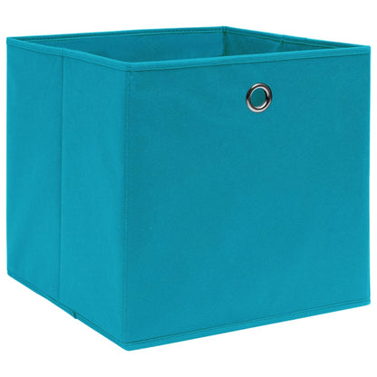 vidaXL Storage Boxes 4 pcs Non-woven Fabric 28x28x28 cm Baby Blue