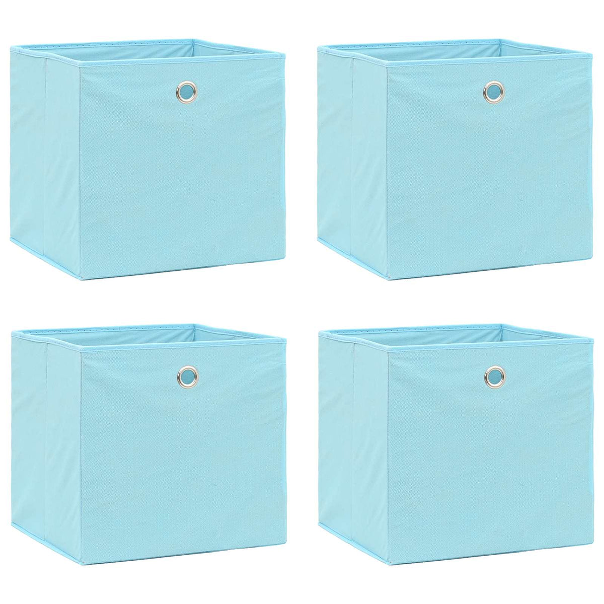 vidaXL Storage Boxes 4 pcs Non-woven Fabric 28x28x28 cm Baby Blue