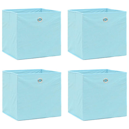 vidaXL Storage Boxes 4 pcs Non-woven Fabric 28x28x28 cm Baby Blue