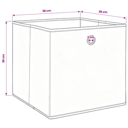 vidaXL Storage Boxes 4 pcs Non-woven Fabric 28x28x28 cm Baby Blue