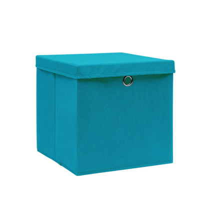 vidaXL Storage Box | Set of 4 | Baby blue | Non-woven fabric | Medium