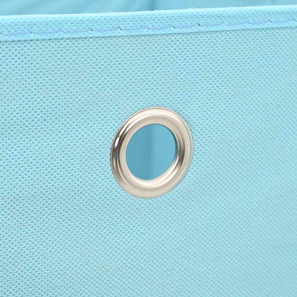 vidaXL Storage Box | Set of 4 | Baby blue | Non-woven fabric | Medium
