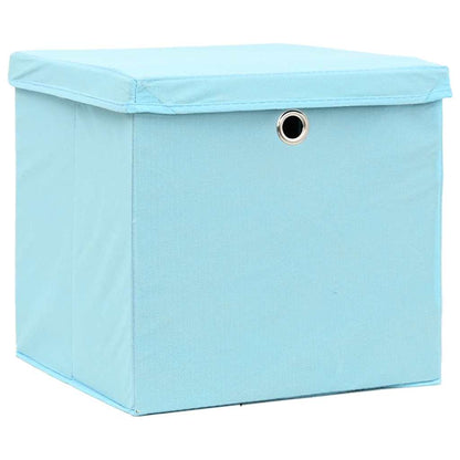 vidaXL Storage Box | Set of 10 | Baby blue | Non-woven fabric | Small | Foldable