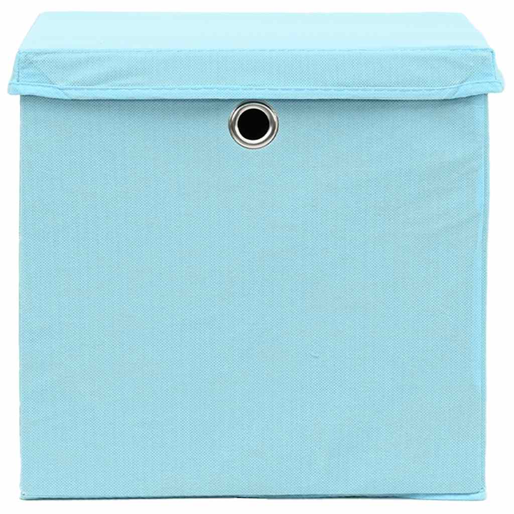vidaXL Storage Box | Set of 10 | Baby blue | Non-woven fabric | Small | Foldable