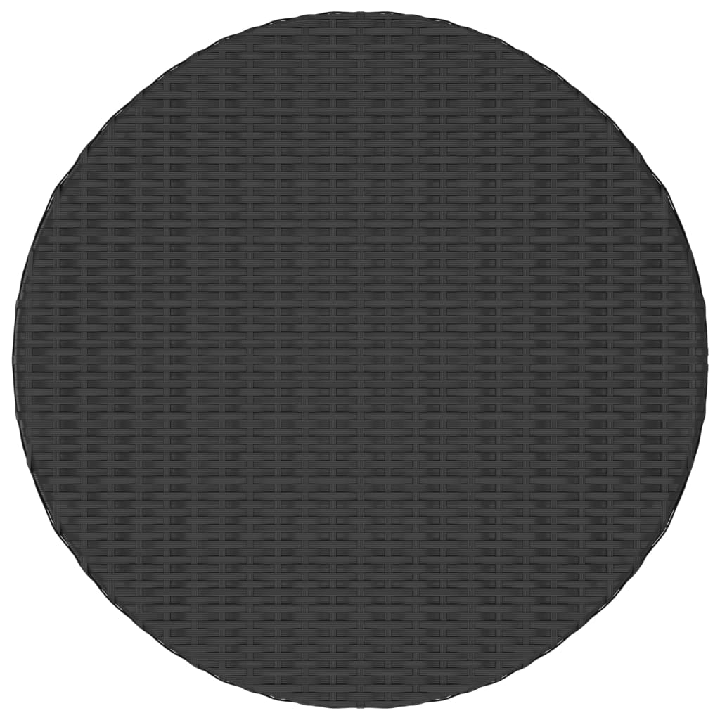 vidaXL Garden Table Black 70x70x73 cm Poly Rattan