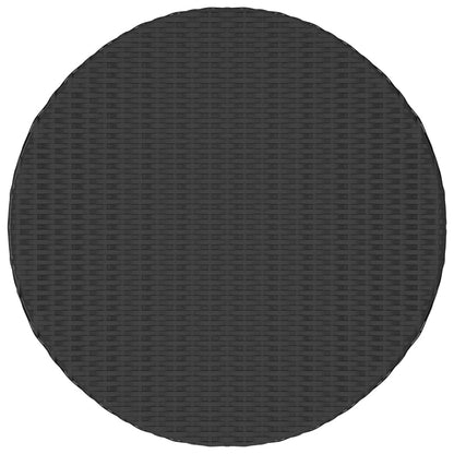 vidaXL Garden Table Black 70x70x73 cm Poly Rattan