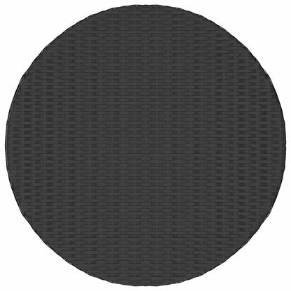 310465 vidaXL Garden Table Black 70x70x73 cm Poly Rattan