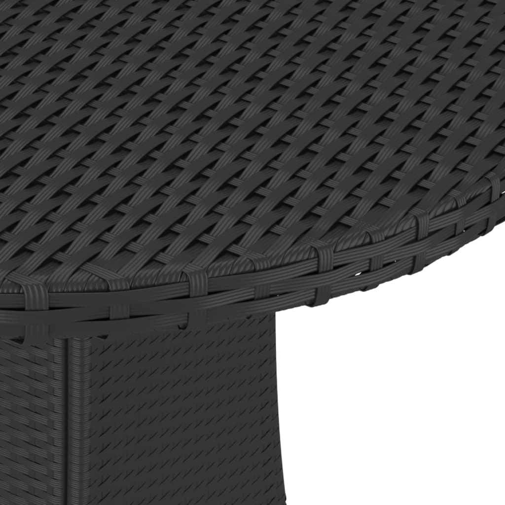 vidaXL Garden Table Black 70x70x73 cm Poly Rattan