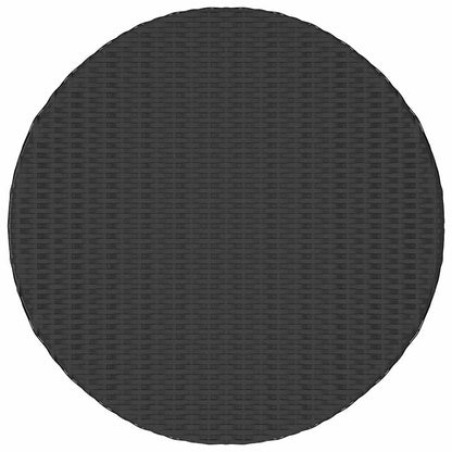 vidaXL Tea Table Black 68x68x30 cm Poly Rattan
