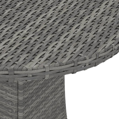 vidaXL Garden Table Grey 70x70x73 cm Poly Rattan