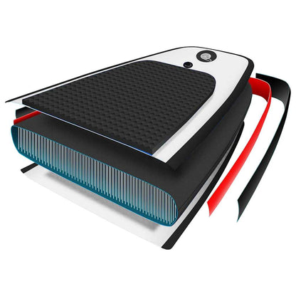 vidaXL Inflatable Stand Up Paddle Board Set Black and White