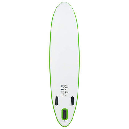 vidaXL Inflatable Stand Up Paddleboard Set Green and White