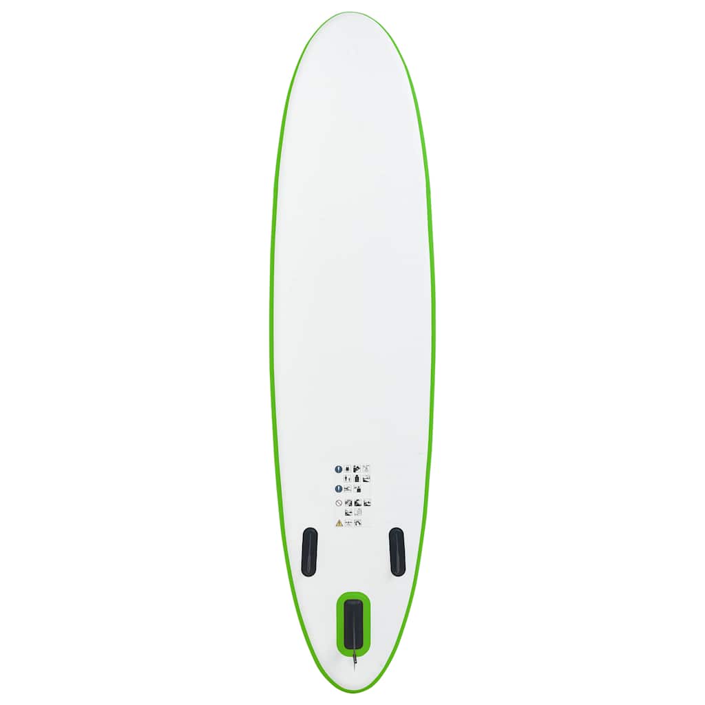 vidaXL Inflatable Stand Up Paddle Board Set Green and White