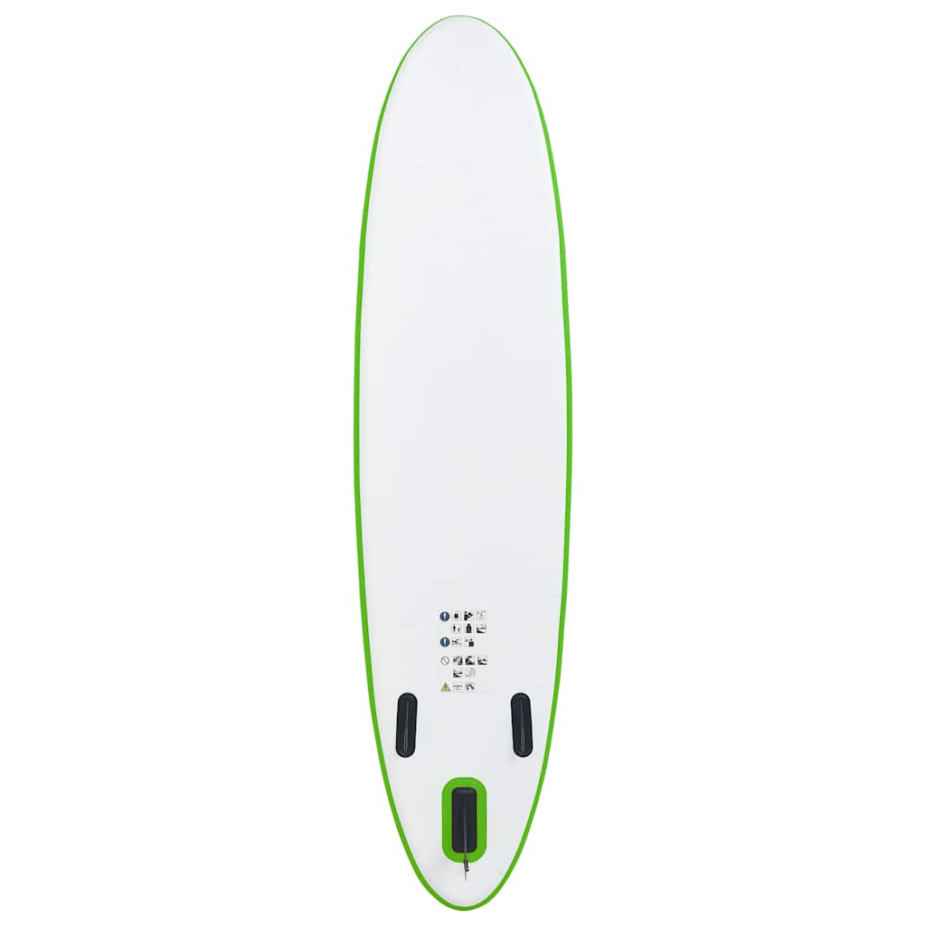 vidaXL Inflatable Stand Up Paddle Board Set Green and White