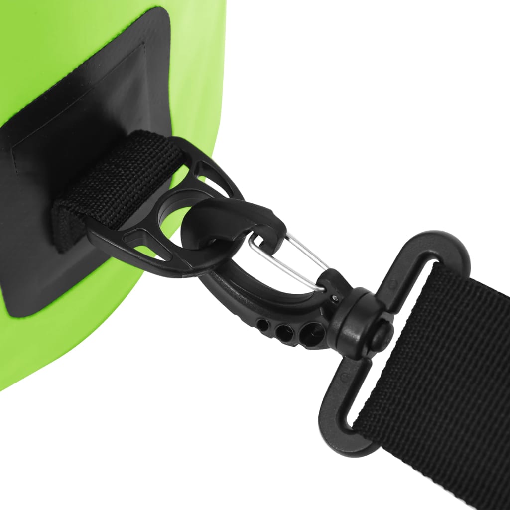 vidaXL Dry Bag with Zipper Green 20 L PVC
