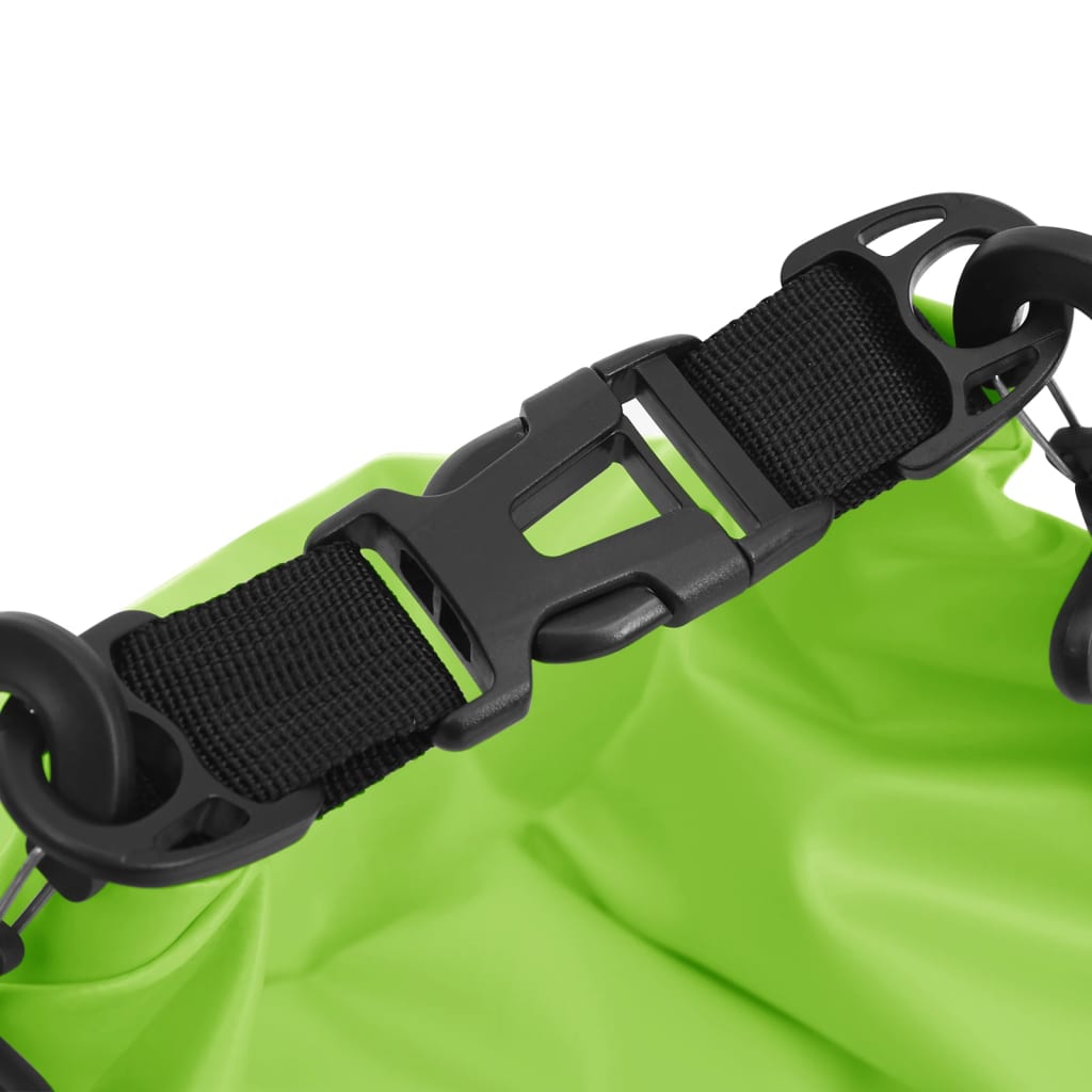vidaXL Dry Bag with Zipper Green 20 L PVC