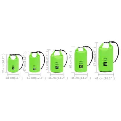 vidaXL Dry Bag Green 30 L PVC
