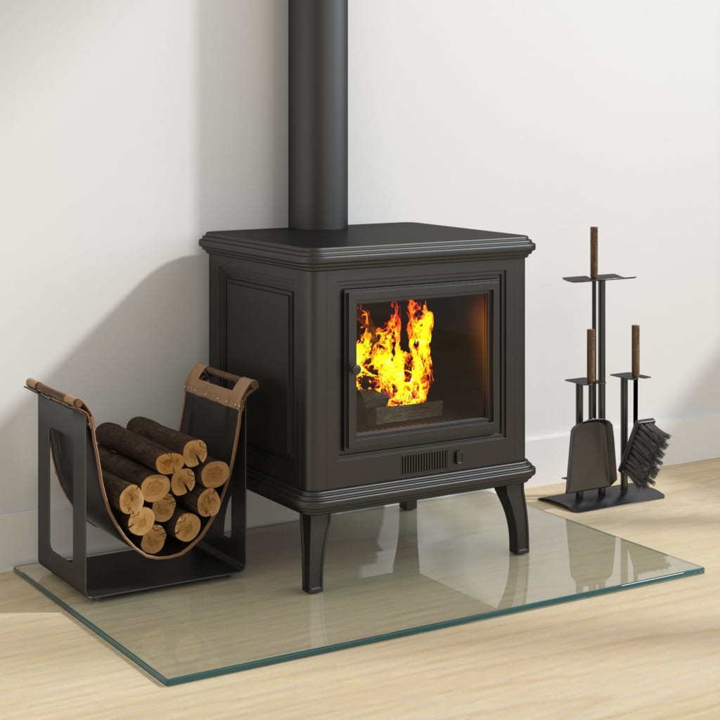 vidaXL Fireplace Glass Plate Rectangular 80x50 cm