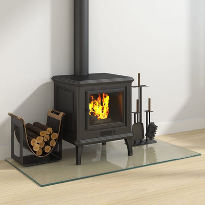 vidaXL Fireplace Glass Plate Rectangular 100x50 cm