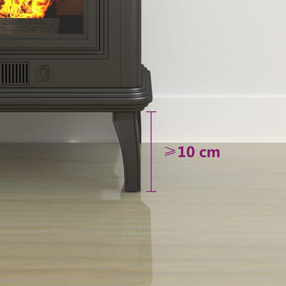 vidaXL Fireplace Glass Plate Rectangular 100x50 cm