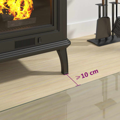 vidaXL Fireplace Glass Plate Rectangular 100x50 cm
