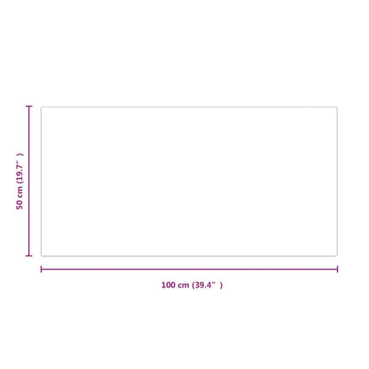 vidaXL Fireplace Glass Plate Rectangular 100x50 cm