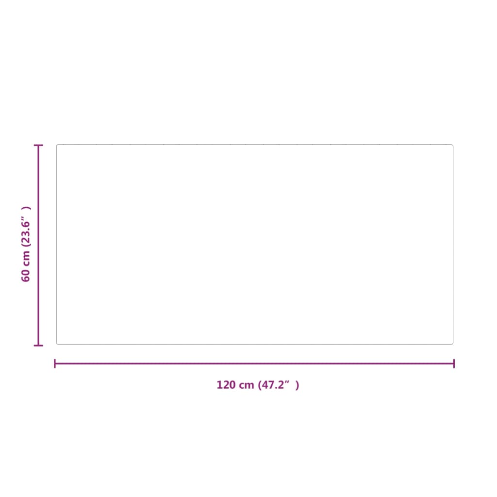 vidaXL Fireplace Glass Plate Rectangular 120x60 cm