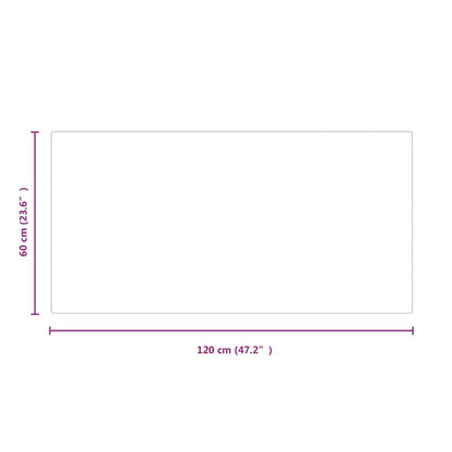 vidaXL Fireplace Glass Plate Rectangular 120x60 cm
