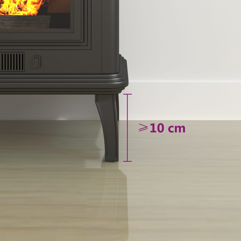 vidaXL Fireplace Glass Plate 80x60 cm