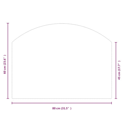 vidaXL Fireplace Glass Plate 80x60 cm