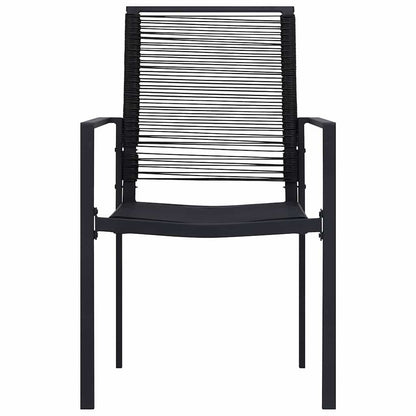 312171 vidaXL Garden Chairs 2 pcs PVC Rattan Black