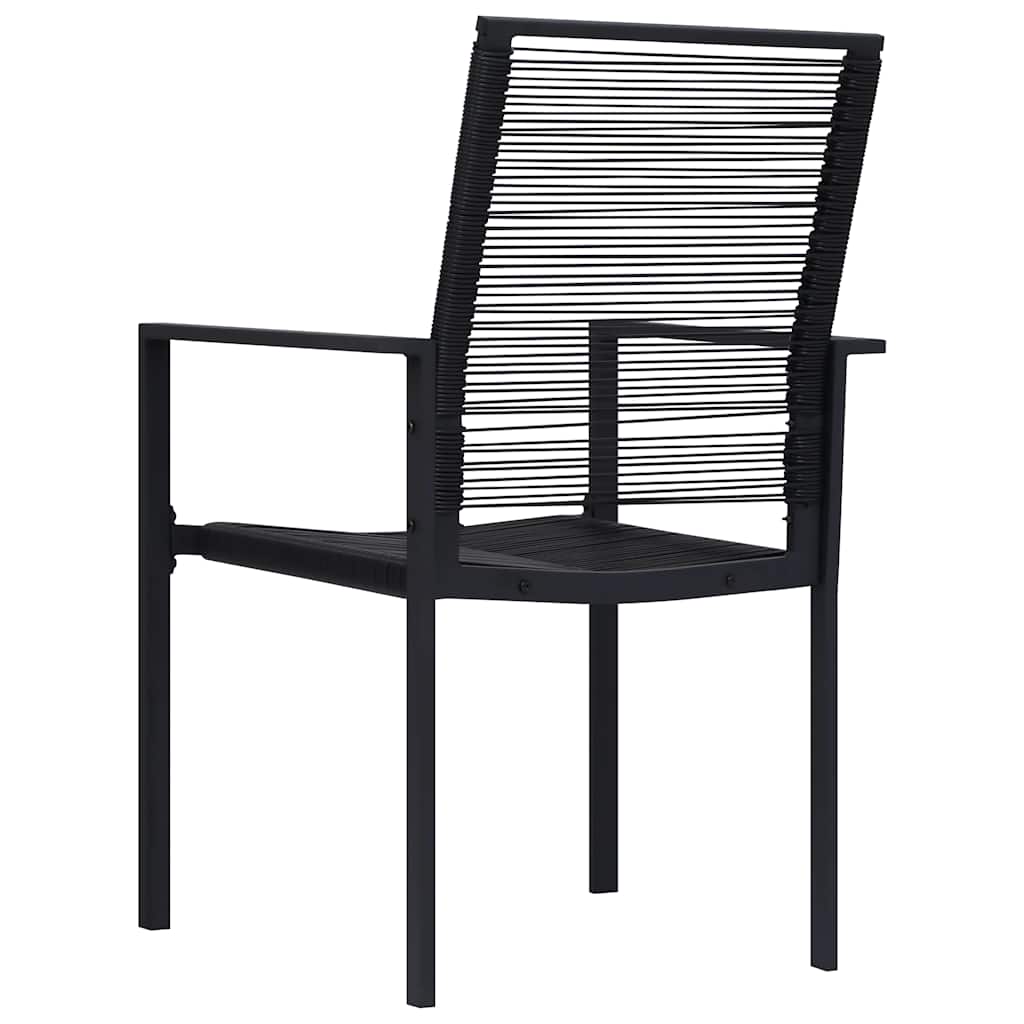 312171 vidaXL Garden Chairs 2 pcs PVC Rattan Black