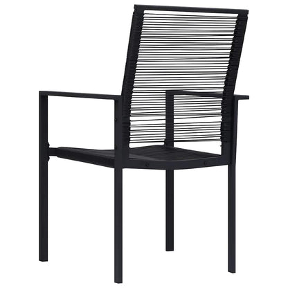 312171 vidaXL Garden Chairs 2 pcs PVC Rattan Black