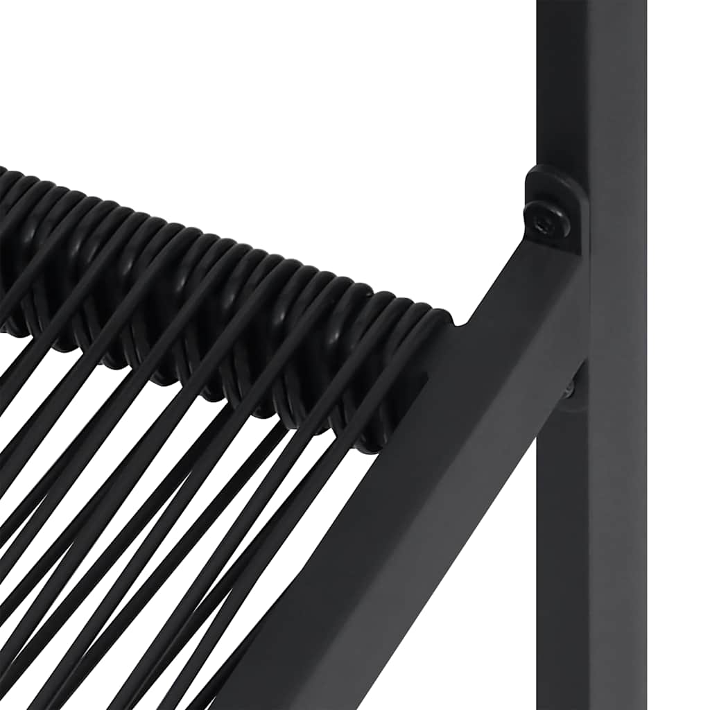 312171 vidaXL Garden Chairs 2 pcs PVC Rattan Black