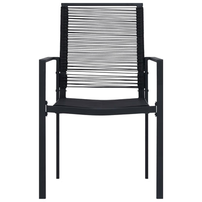 vidaXL Garden Chairs 4 pcs PVC Rattan Black