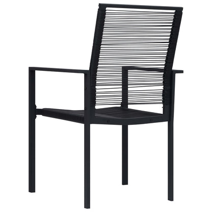 vidaXL Garden Chairs 4 pcs PVC Rattan Black