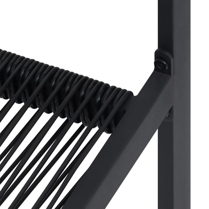 vidaXL Garden Chairs 4 pcs PVC Rattan Black