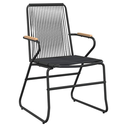 vidaXL Garden Chairs 4 pcs Black 58x59x85,5 cm PVC Rattan