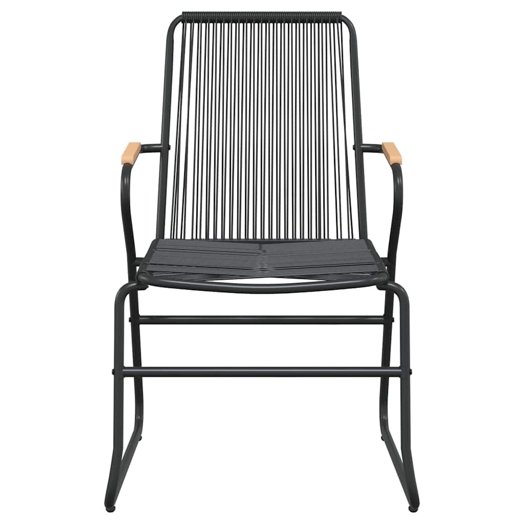 vidaXL Garden Chairs 4 pcs Black 58x59x85,5 cm PVC Rattan