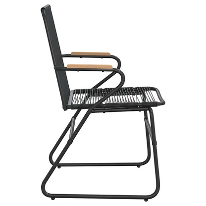 vidaXL Garden Chairs 4 pcs Black 58x59x85,5 cm PVC Rattan