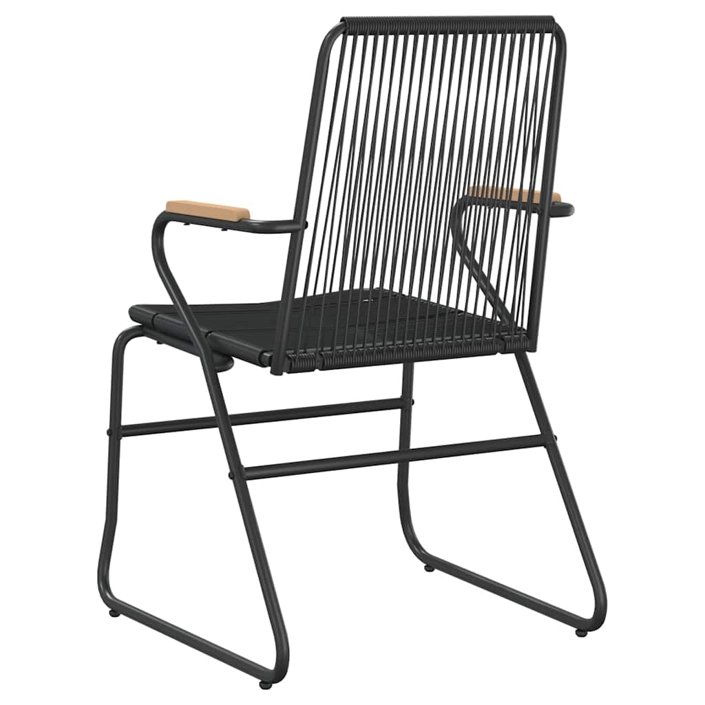 vidaXL Garden Chairs 4 pcs Black 58x59x85,5 cm PVC Rattan