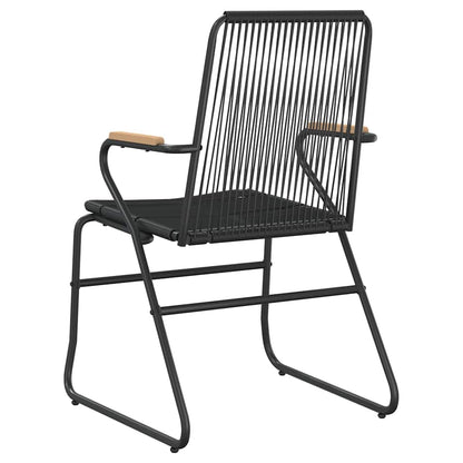 vidaXL Garden Chairs 4 pcs Black 58x59x85,5 cm PVC Rattan