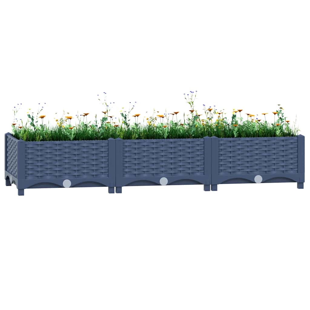 vidaXL Raised Bed 120x40x23 cm Polypropylene
